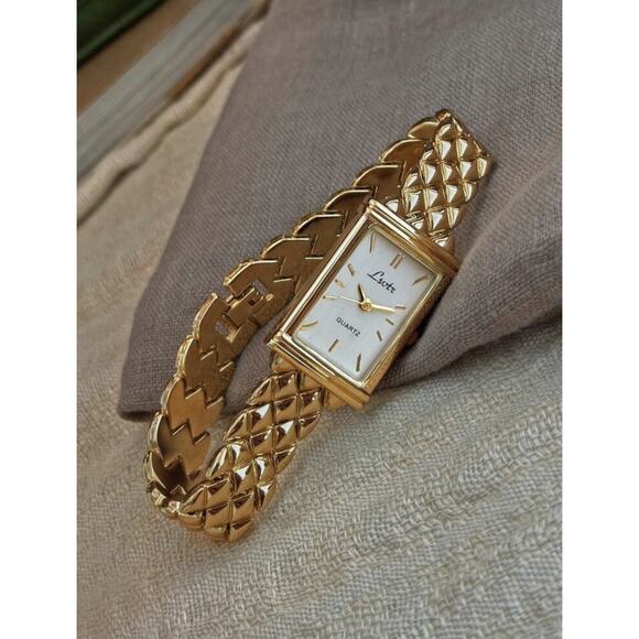 Women\'s Gold Vintage-Style Quartz Analog Wrist Watch – Elegant Bracelet Gift main image 4